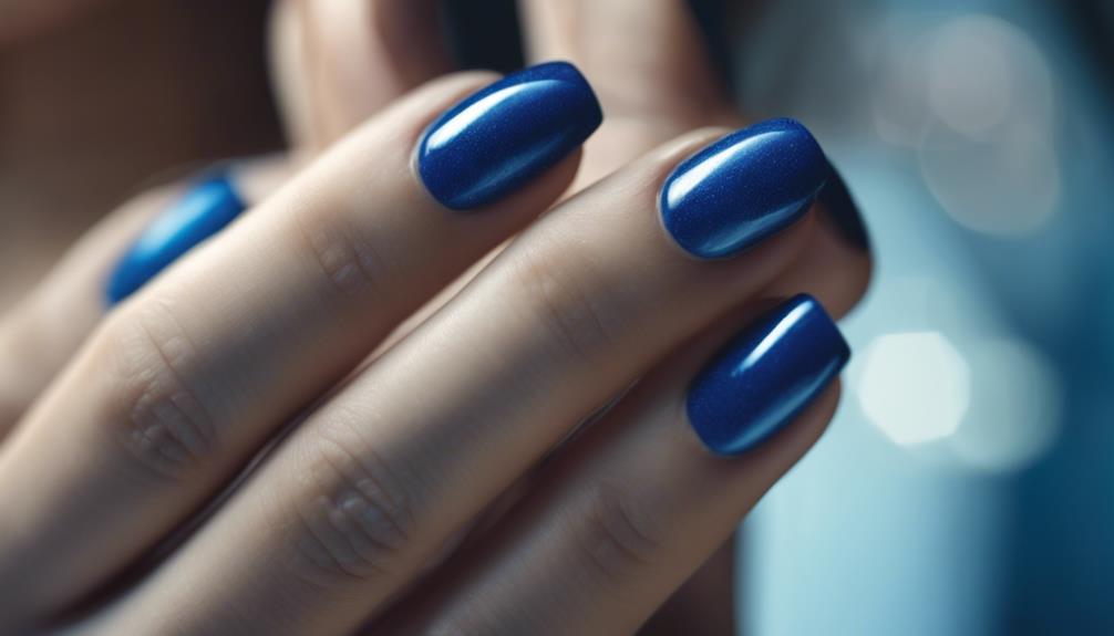 blue nail polish confidence booster