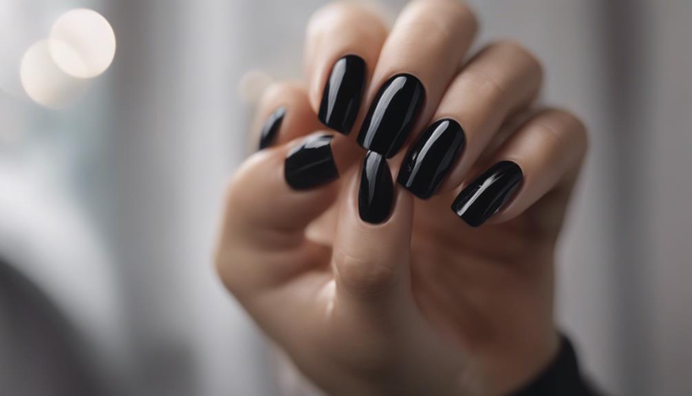edgy black nail polish