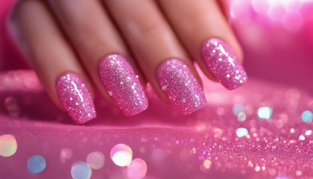 perfect pink barbie nails