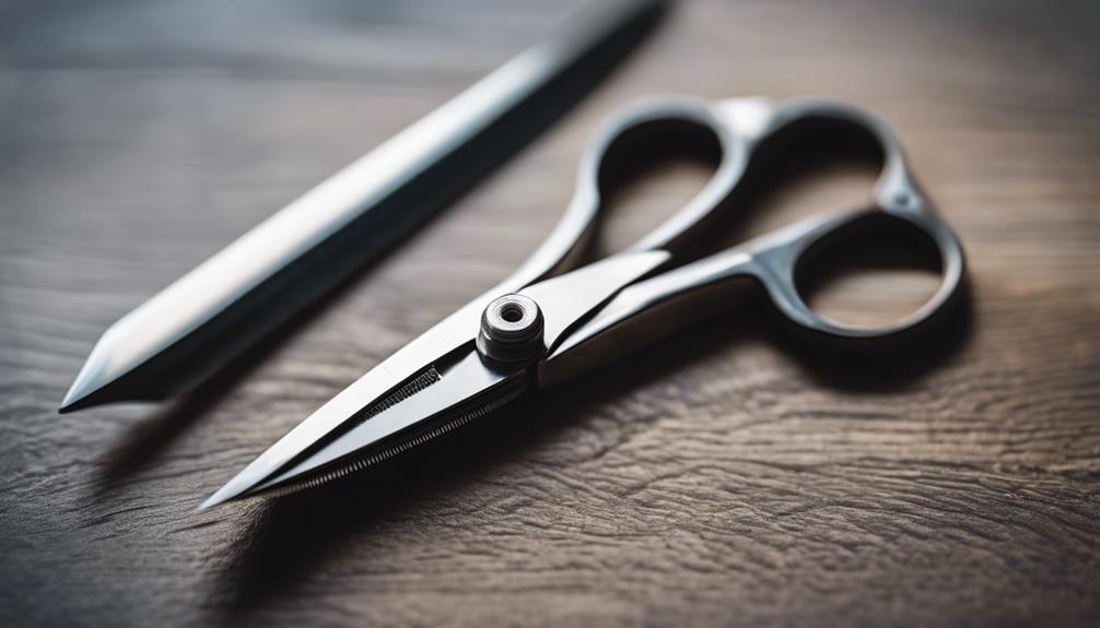 trimming nails with scissors